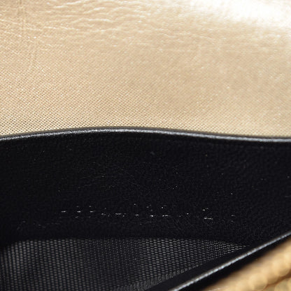 Saint Laurent Metallic Fabric Monogram Envelope Chain Wallet Champagne 9 of 10