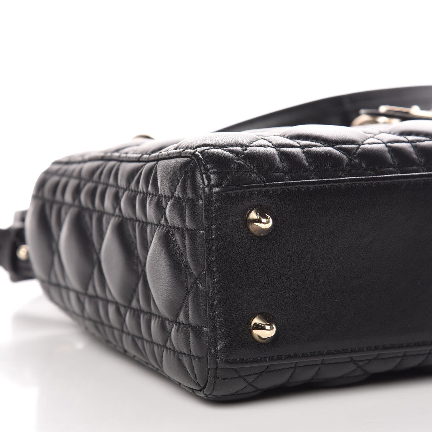 Christian Dior Lambskin Cannage Small Lucky Badges My Lady Dior Black 8 of 10