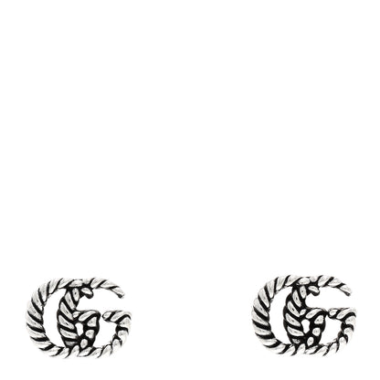 Gucci Sterling Silver Torchon Double G Earrings 1 of 4