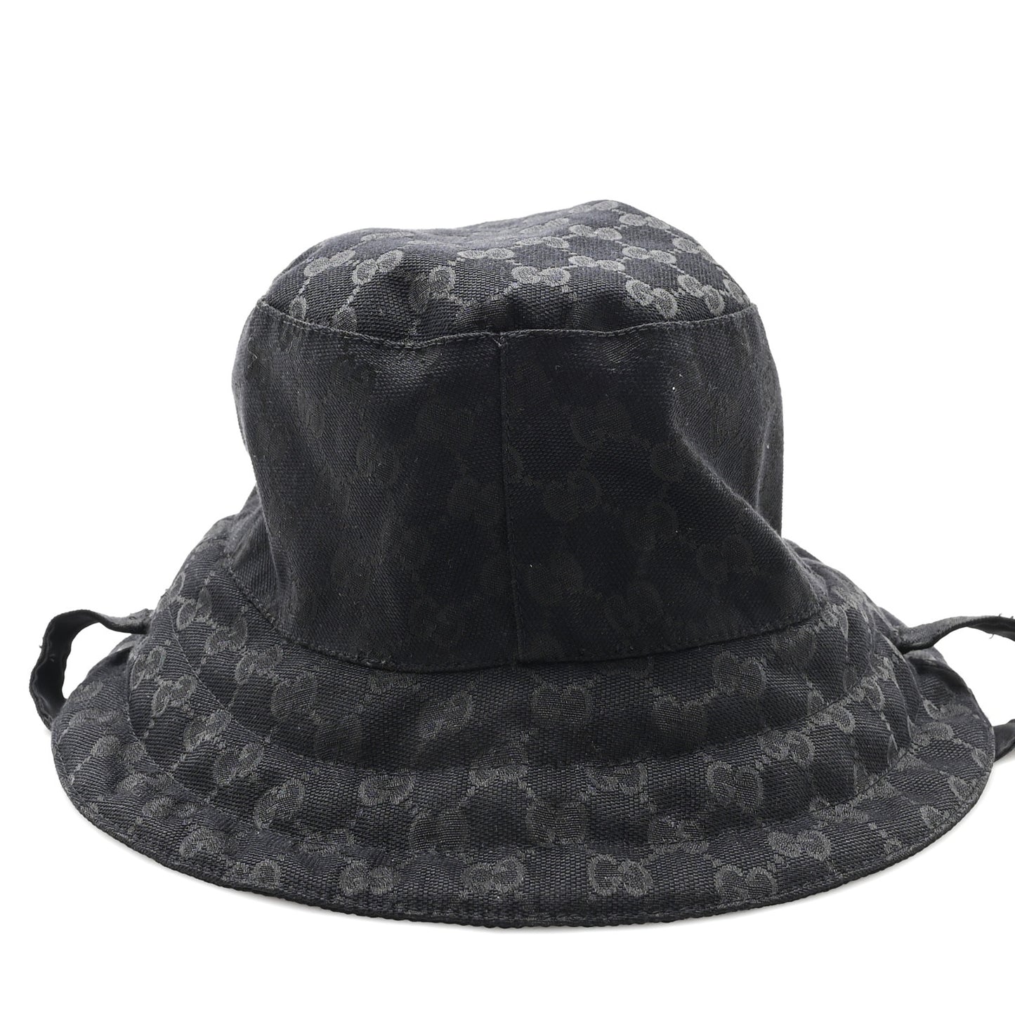 Canvas Monogram Reversible Bucket Hat Black