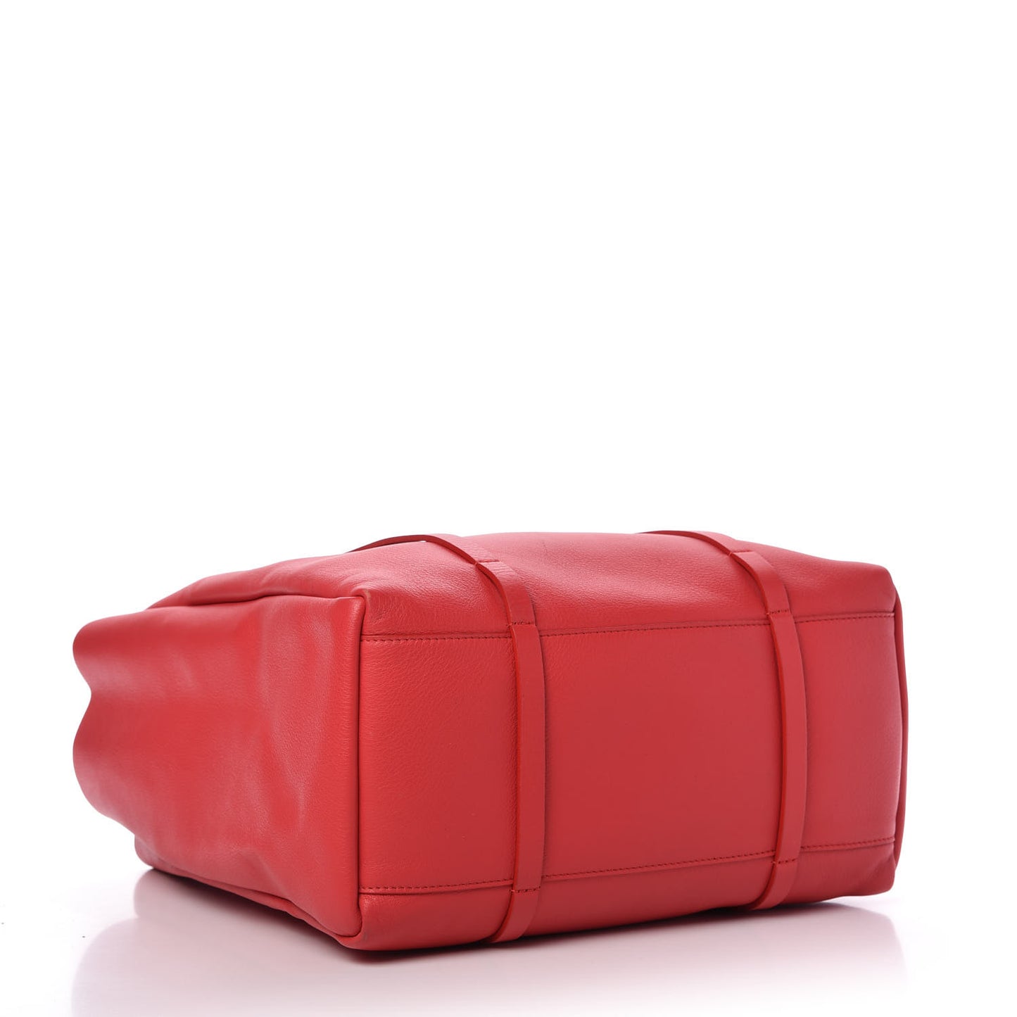 Veau Baltimore Double Sided Small Everyday Tote Rouge Vermeil Black