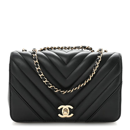 Chanel Calfskin Chevron Quilted Mini Statement Flap Black 1 of 10