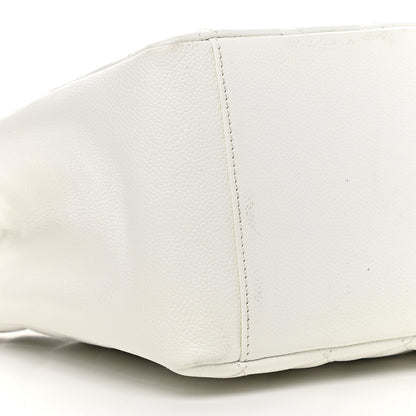 Chanel Caviar Quilted Grand Shopping Tote GST White 5 of 10