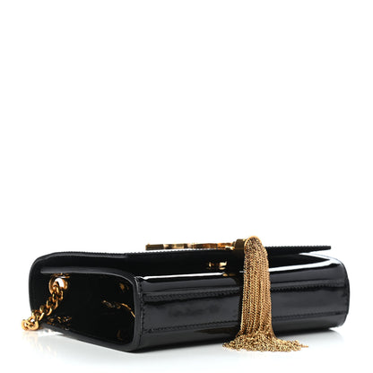 Saint Laurent Patent Small Classic Monogram Kate Tassel Satchel Black 4 of 8