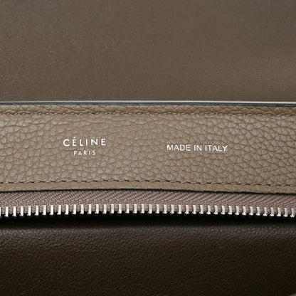 Celine Drummed Calfskin Suede Medium Trapeze Souris 6 of 9