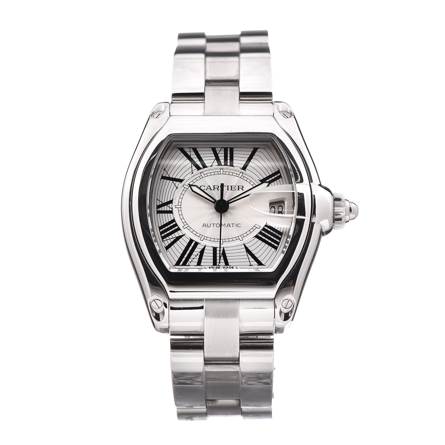 Cartier Stainless Steel 37mm Roadster Automatic Watch 1 of 7
