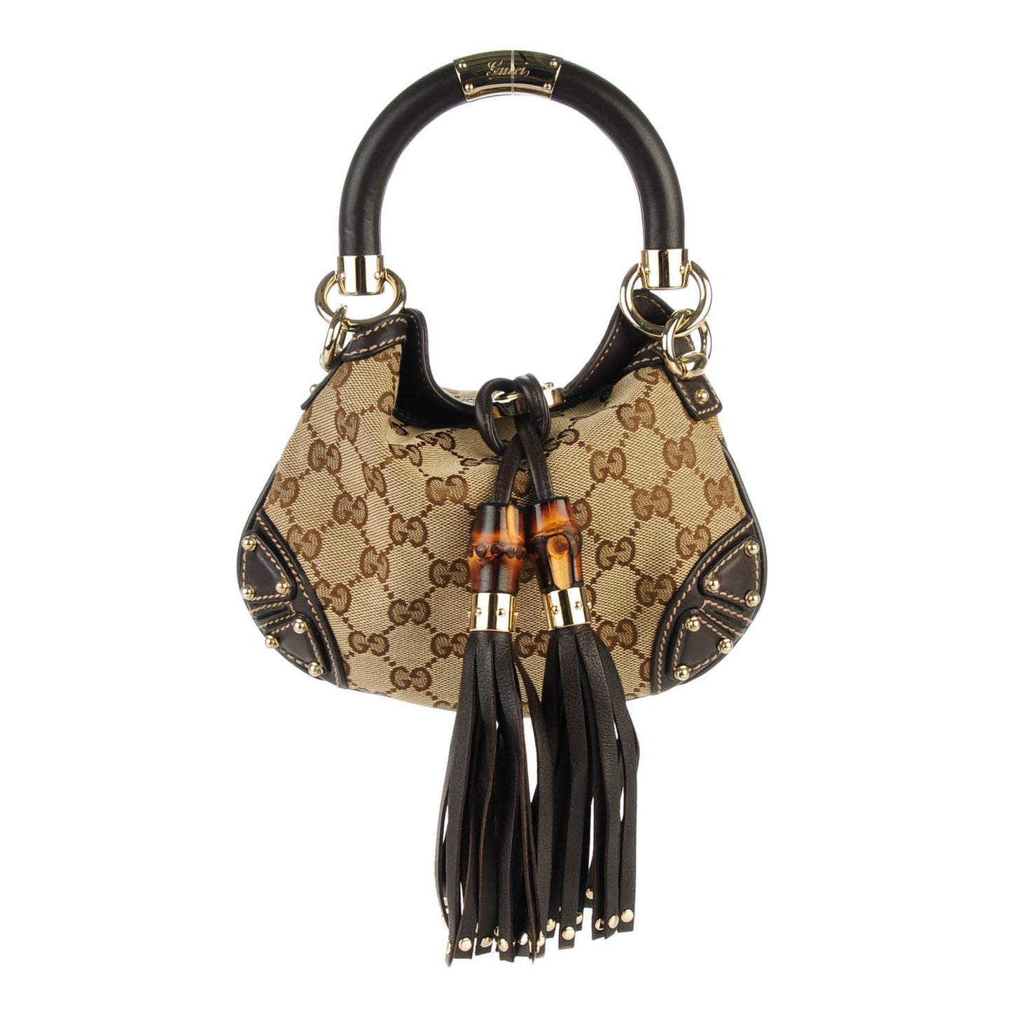 Monogram Mini Indy Top Handle Bag Dark Brown