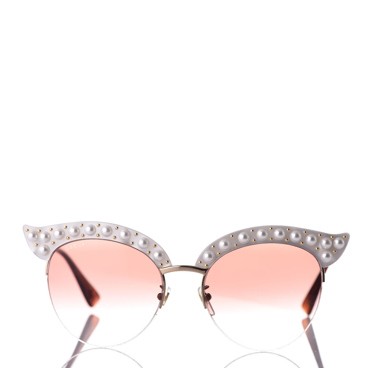 Pearl Cat Eye Sunglasses GG0212S White