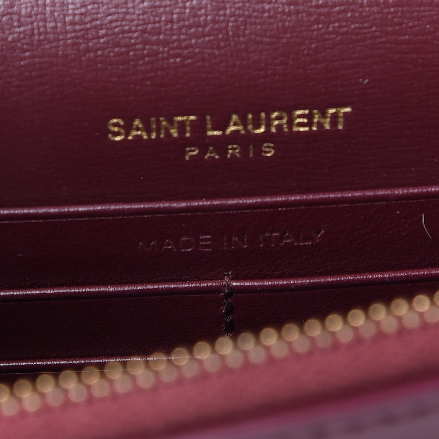 Calfskin Monogram Sunset Chain Wallet New Red