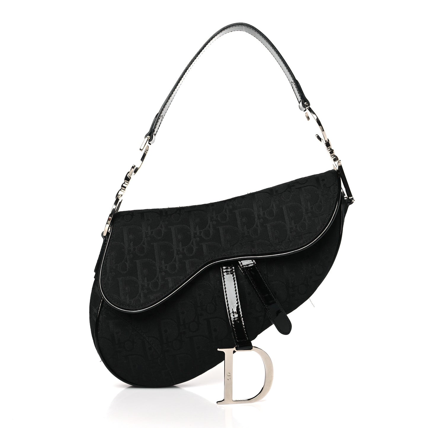 Monogram Saddle Bag Black