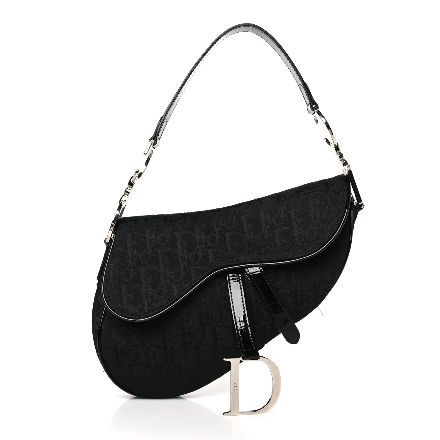 Christian Dior Monogram Saddle Bag Black 1 of 10