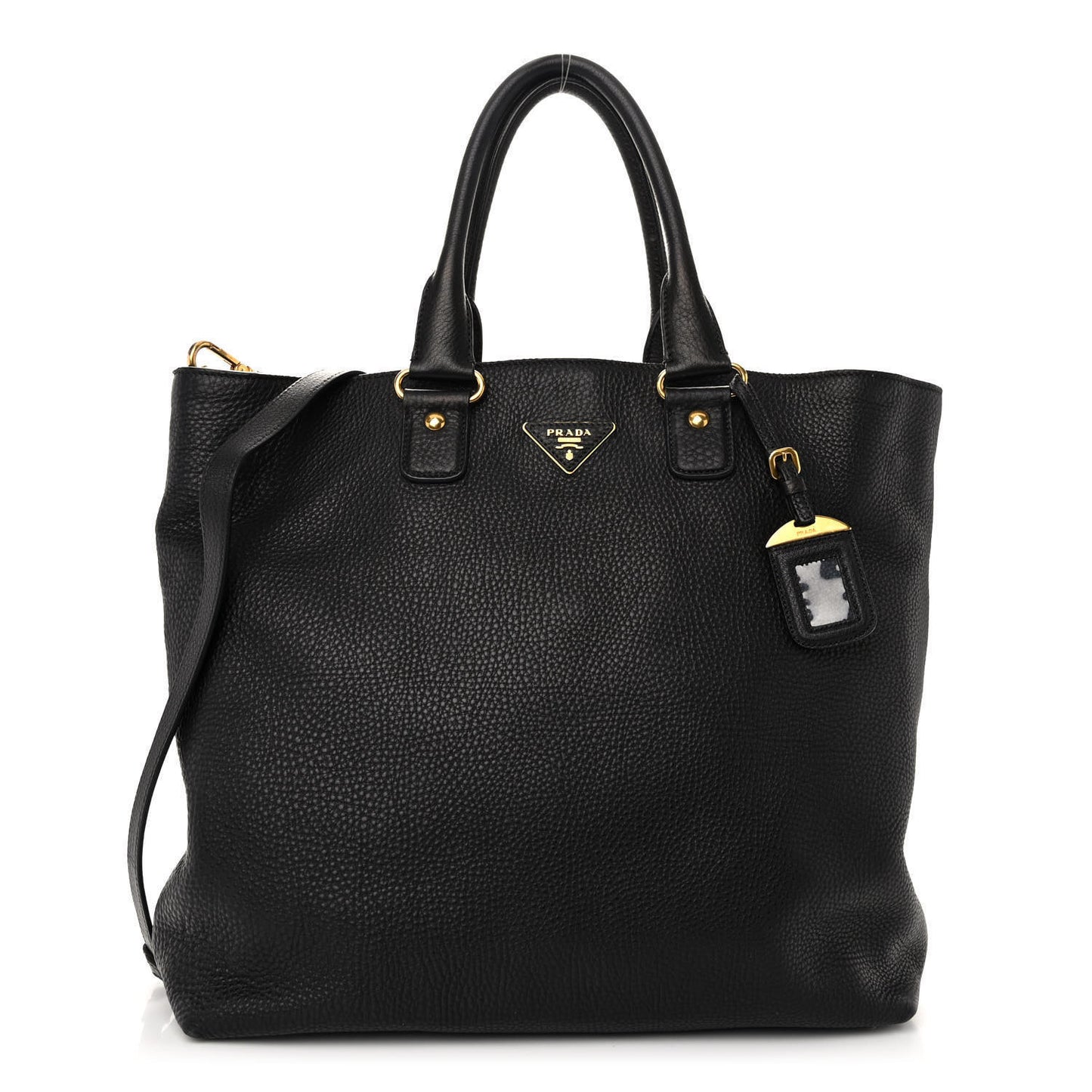 Vitello Daino Shopping Tote Black