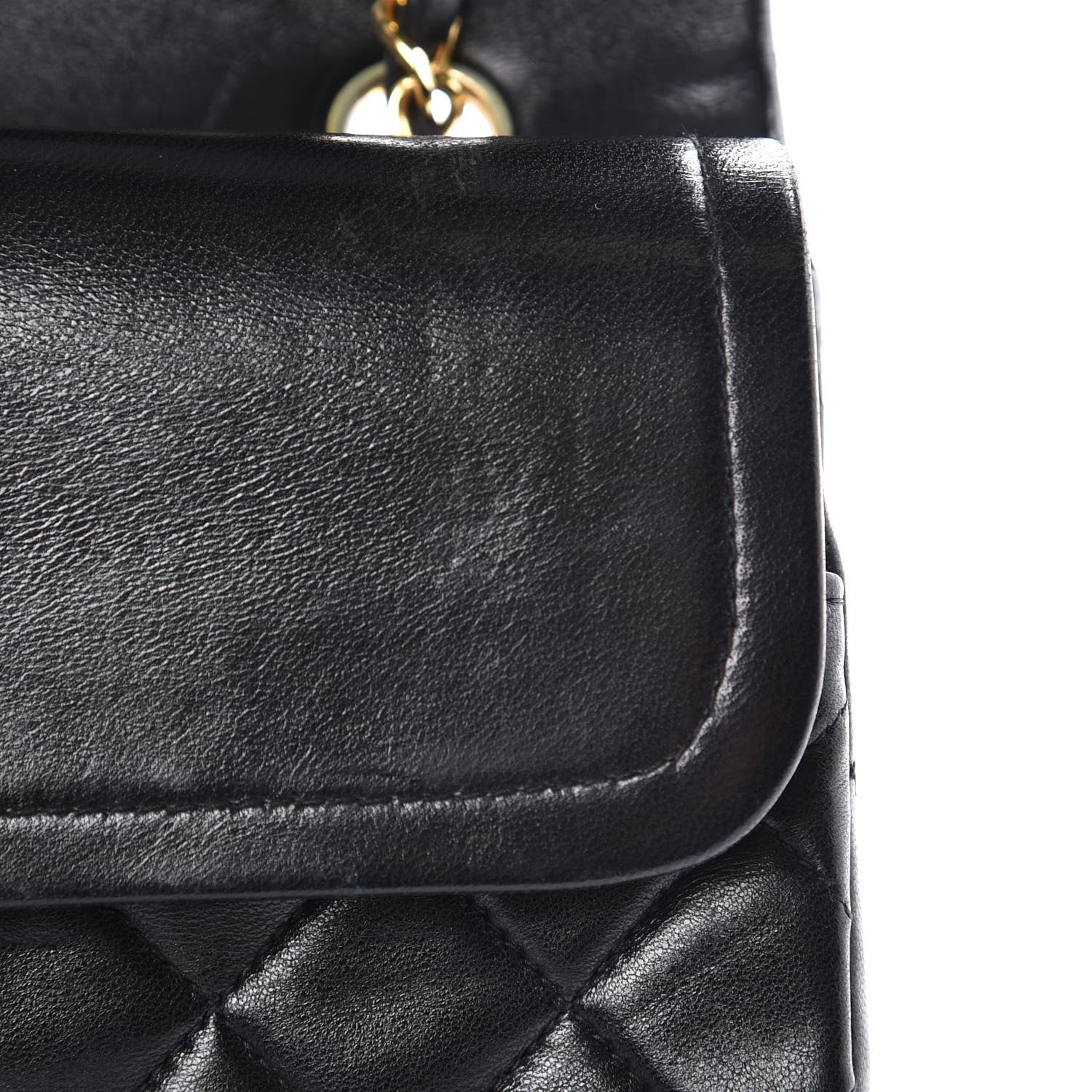 Chanel Lambskin Quilted Medium Double Flap Black 12 of 16