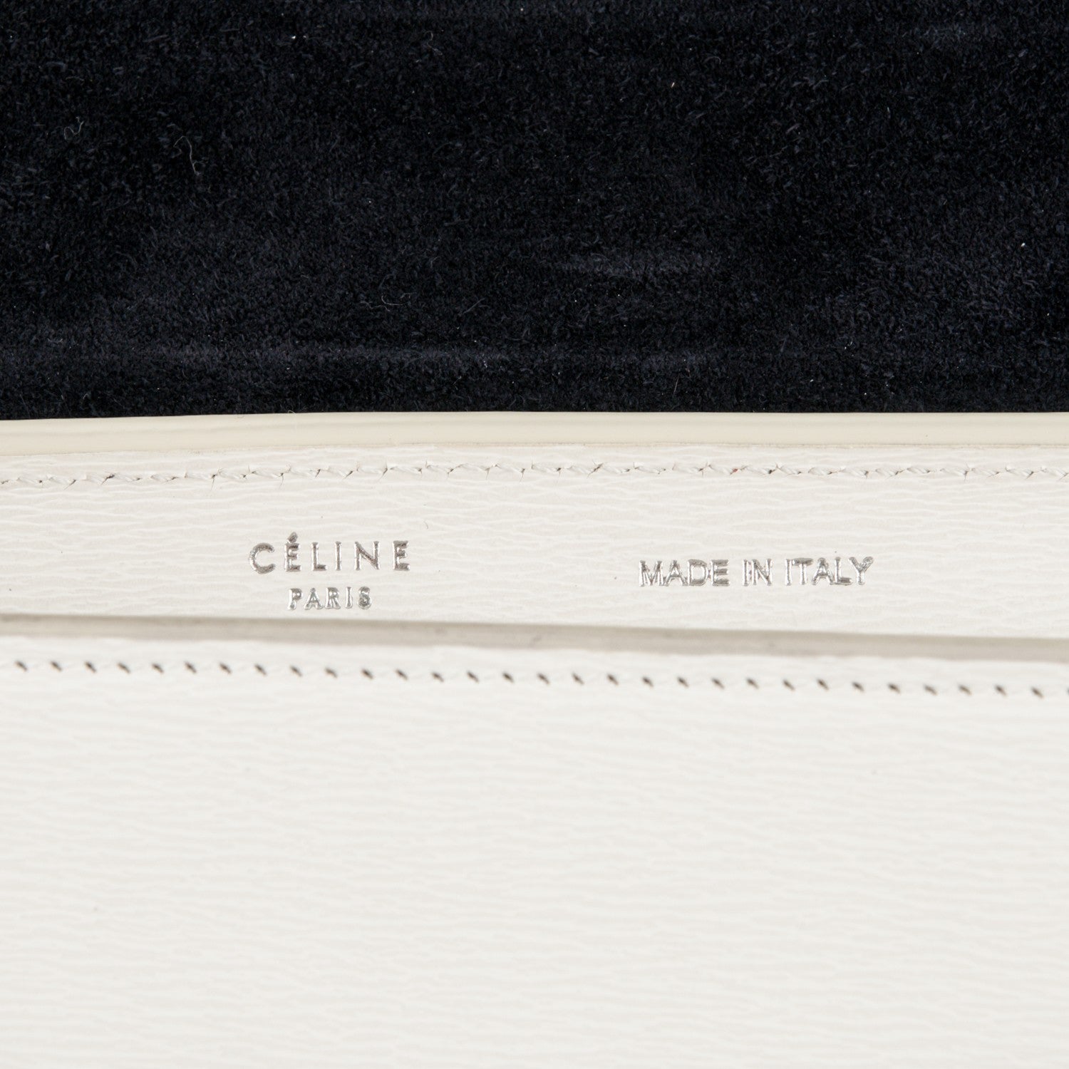 Celine Liege Calfskin Small Trapeze White 6 of 6