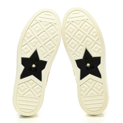 Christian Dior Canvas Oblique Walk'N'Dior Low Top Sneakers 37 Gold 5 of 9