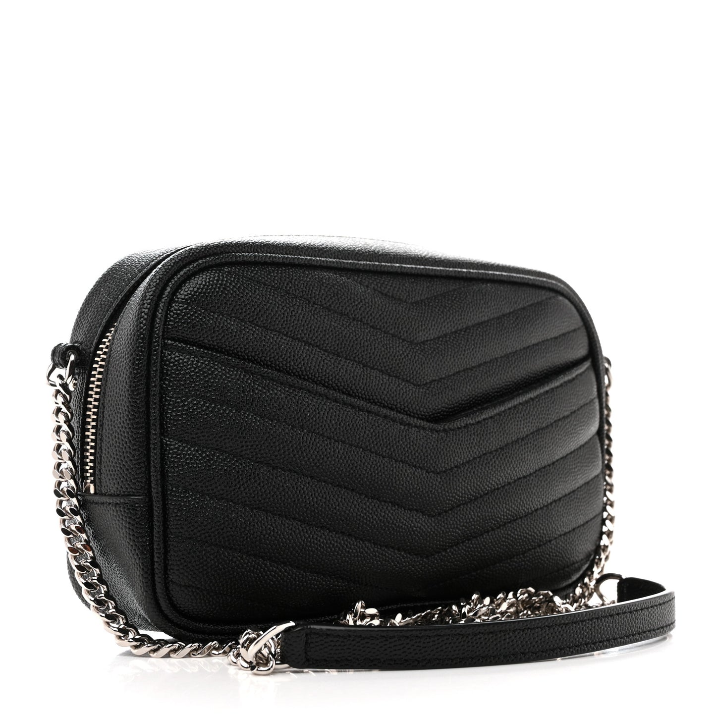 Grain De Poudre Matelasse Monogram Mini Lou Camera Bag Black