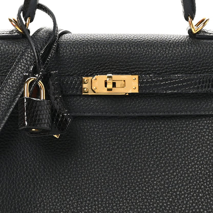 Hermes Togo Lizard Kelly Retourne Touch 25 Black 8 of 11