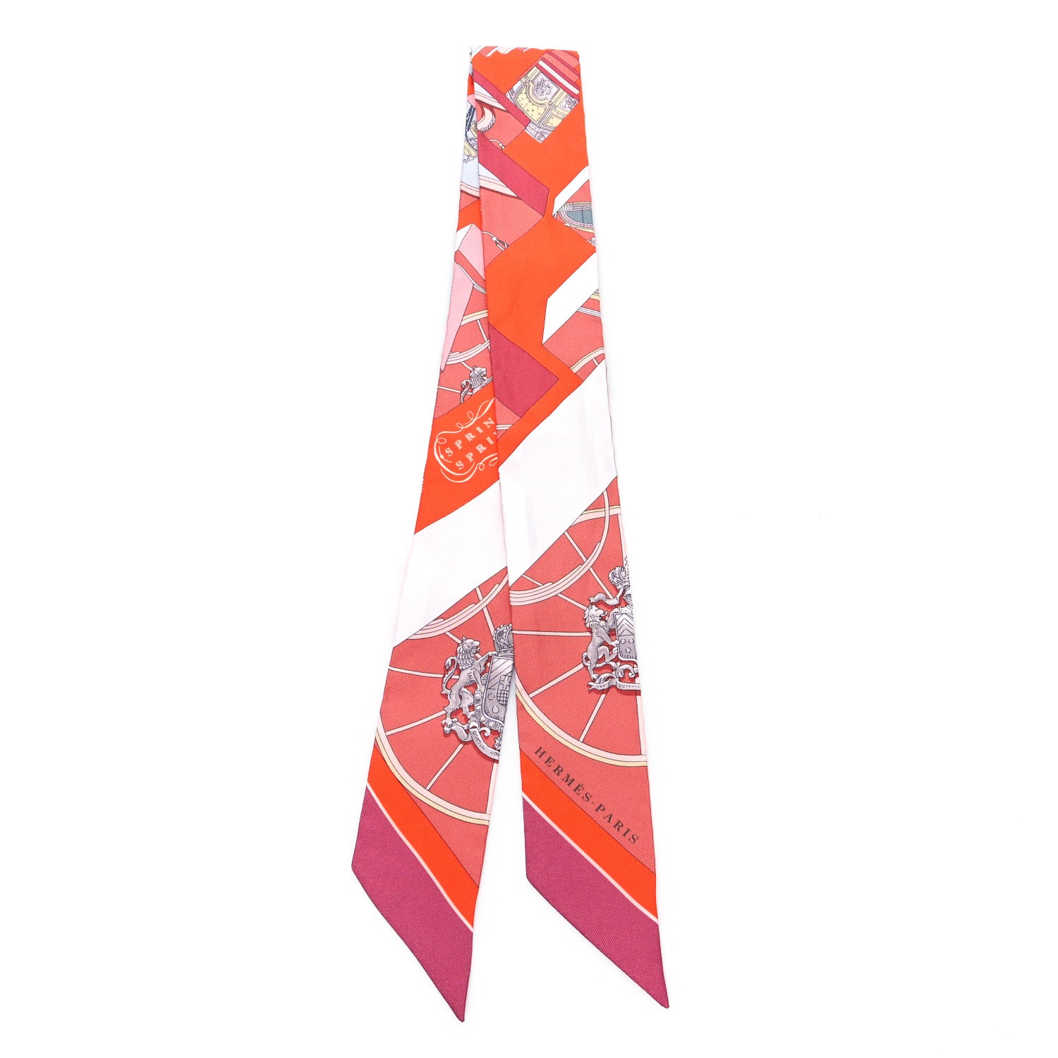 Hermes Silk Springs Springs Twilly Orange Bois de Rose 2 of 4