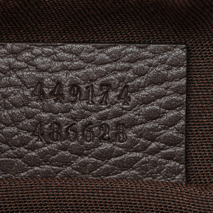 Gucci Monogram Dollar Calfskin Belt Bag Beige Ebony Testa di Moro Marrone Scuro 7 of 10