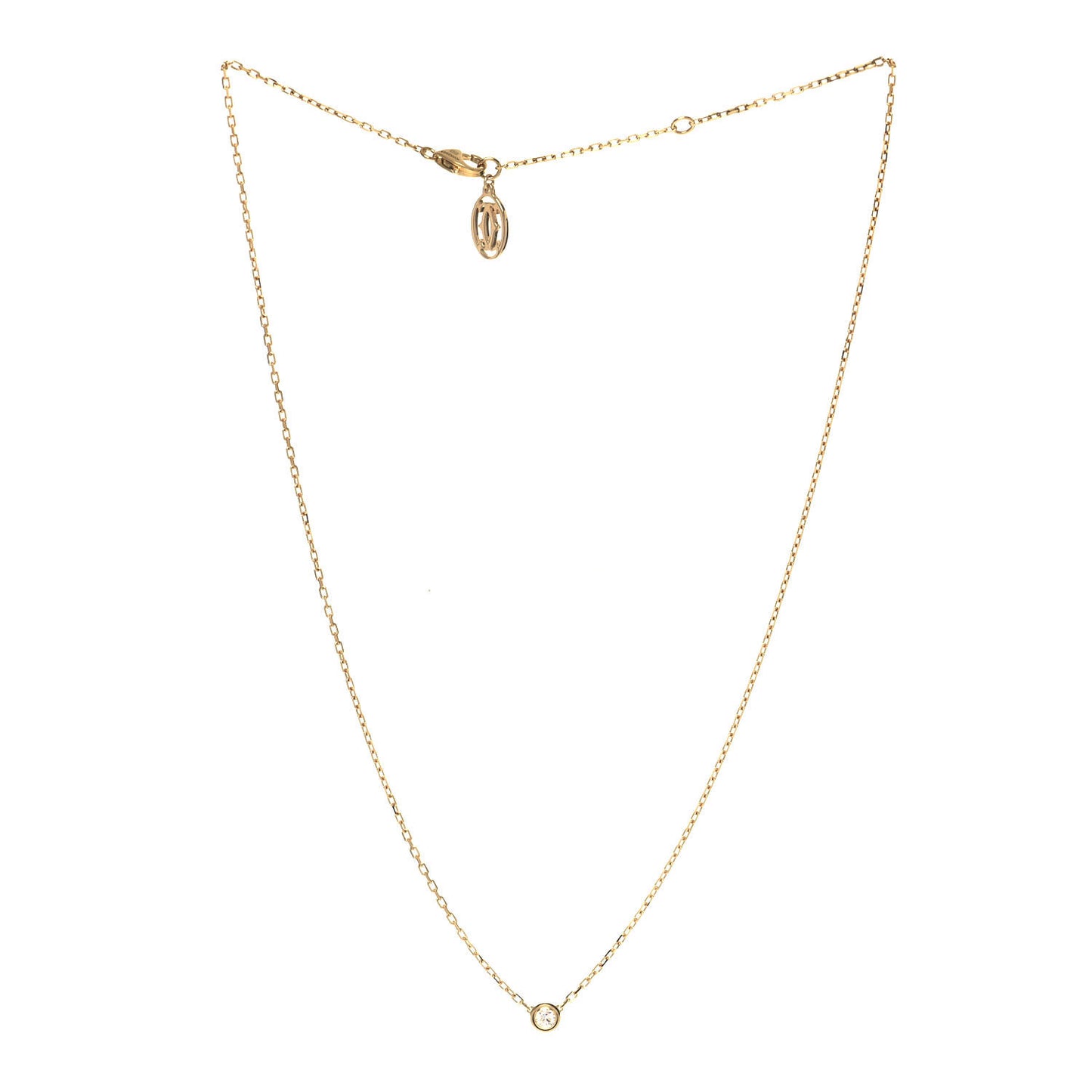 18K Yellow Gold Diamond SM D'Amour Pendant Necklace