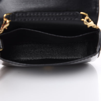 Fendi Vitello Vernice Mou Nano Baguette Belt Charm Black 5 of 6