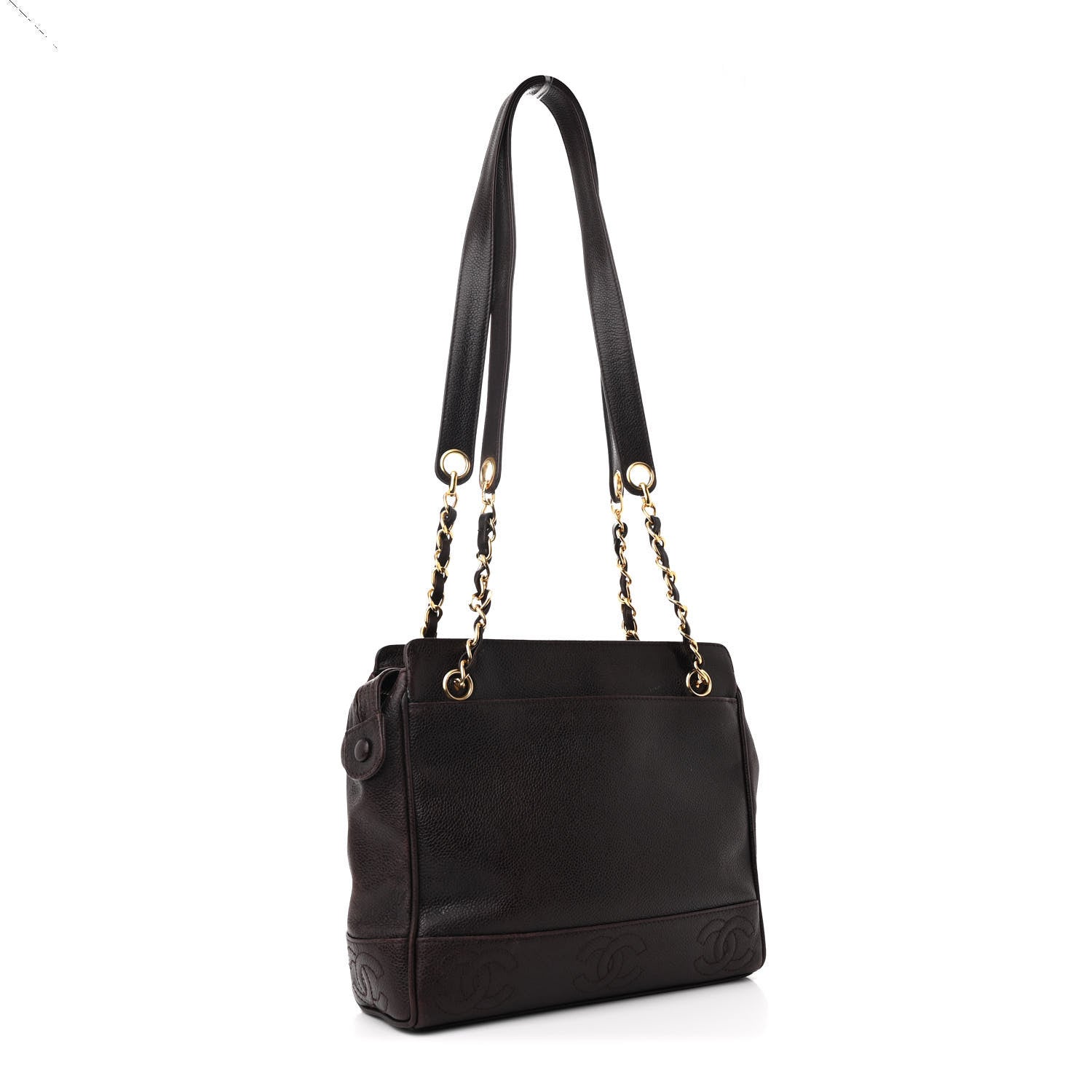 Chanel Caviar CC Shoulder Bag Dark Brown 2 of 11