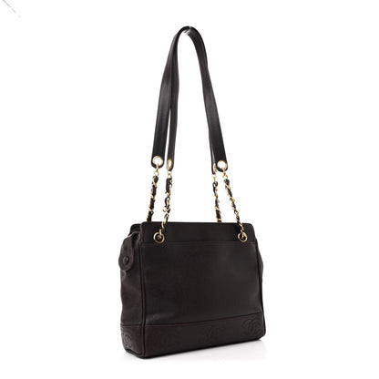 Chanel Caviar CC Shoulder Bag Dark Brown 2 of 11