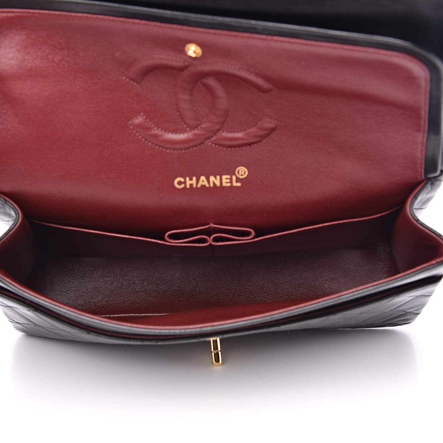 Chanel Lambskin Quilted Medium Double Flap Black 5 of 16