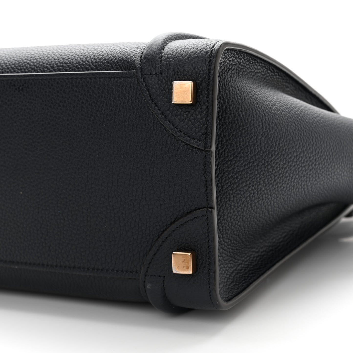 Drummed Calfskin Micro Luggage Midnight