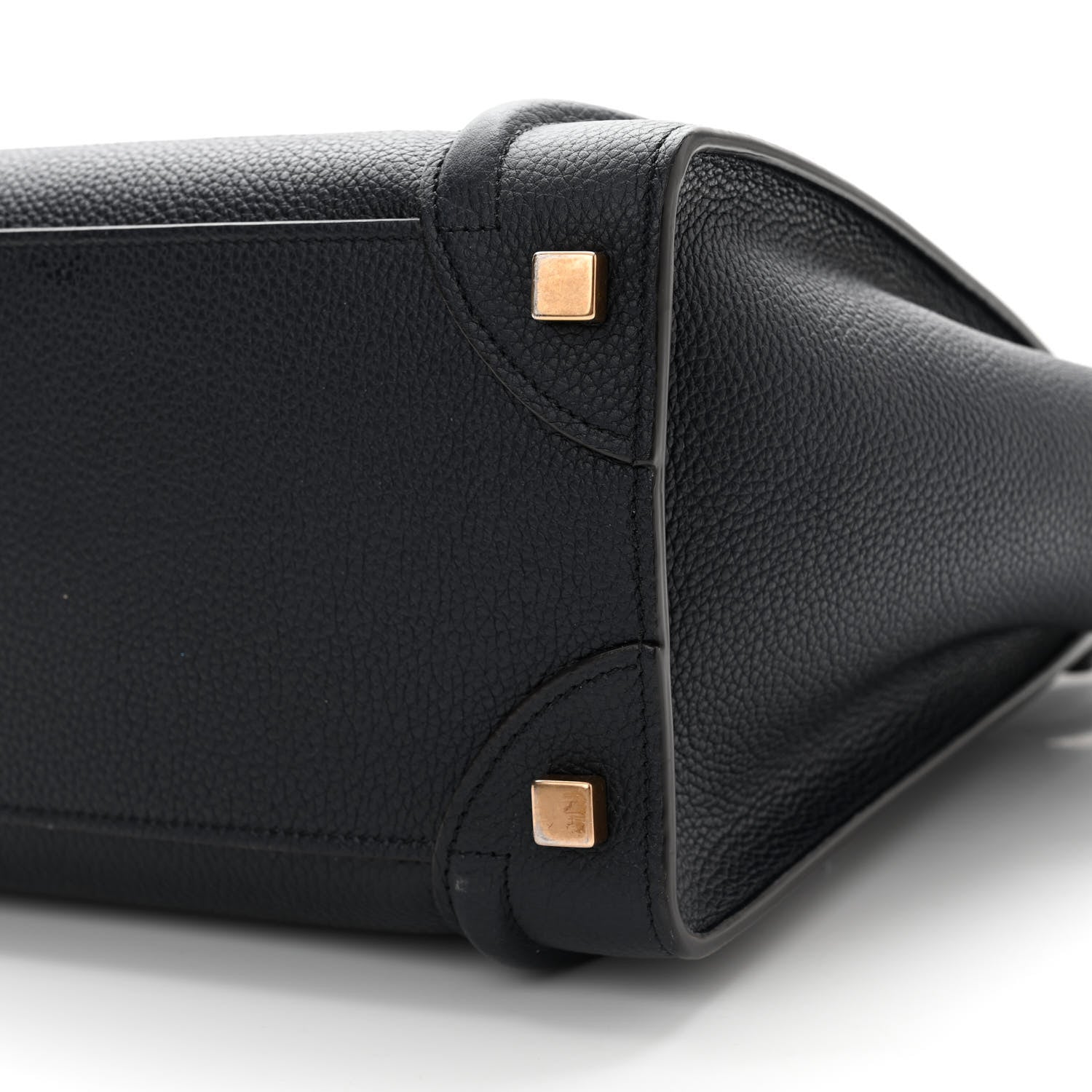 Celine Drummed Calfskin Micro Luggage Midnight 9 of 10