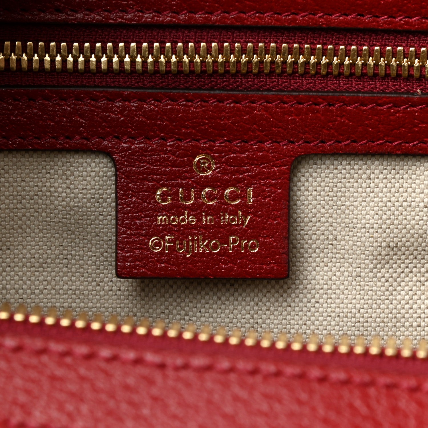 Gucci X DORAEMON Mini Vintage GG Supreme Monogram Web Duffle Travel Bag Beige Cherry Red 5 of 9