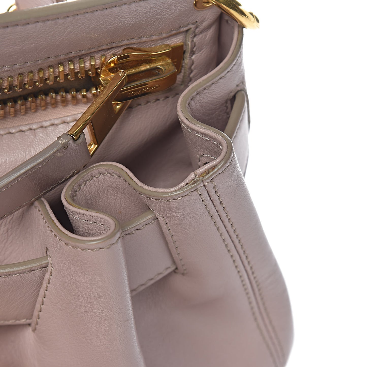 Calfskin Small Lock Front Crossbody Blush Nude