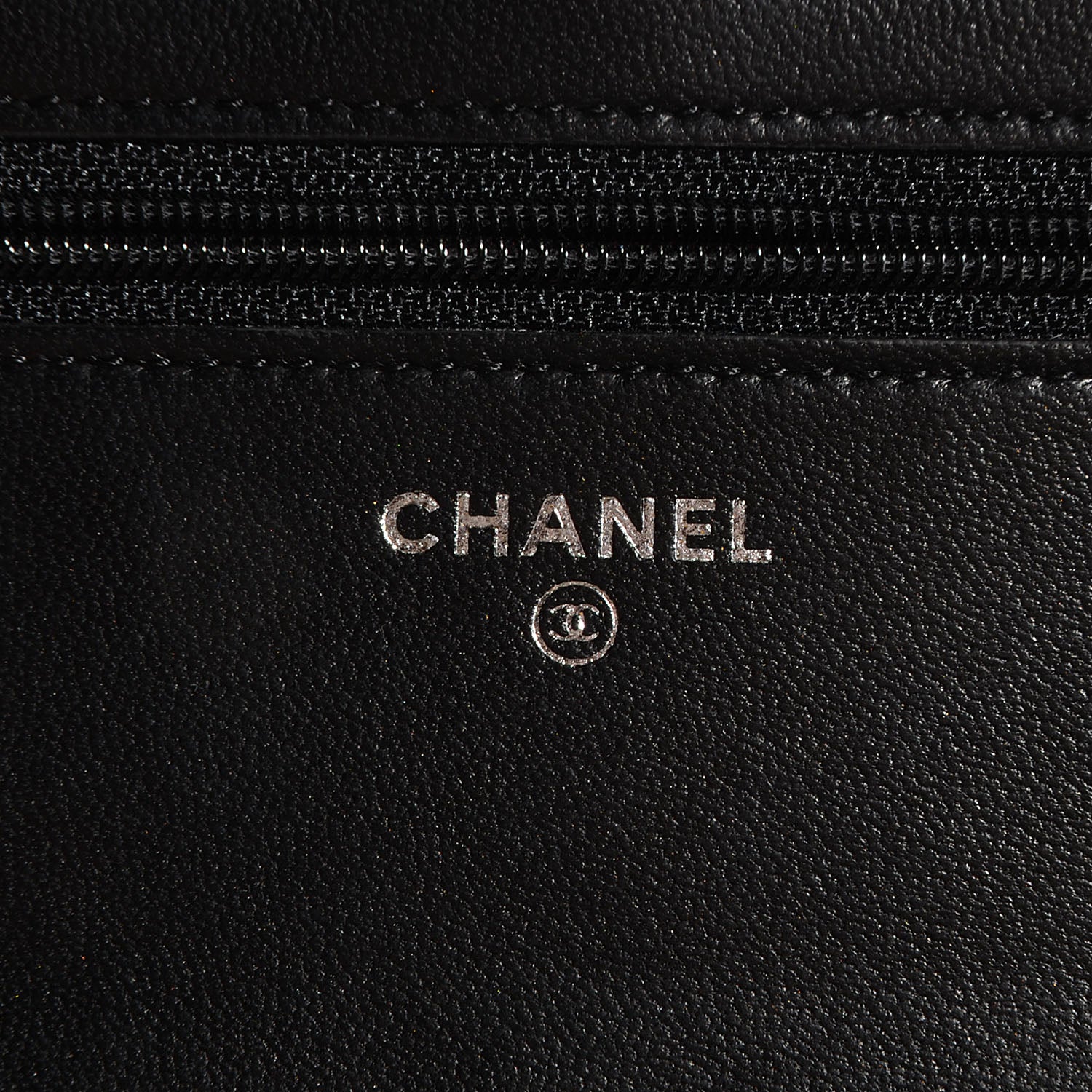 Chanel Lambskin Quilted Wallet On Chain WOC Black 7 of 9
