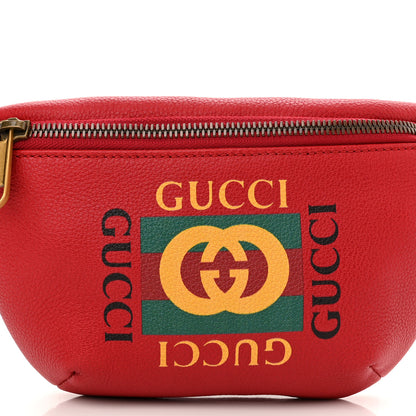 Gucci Grained Calfskin Small Logo Belt Bag Hibiscus Red 8 of 10