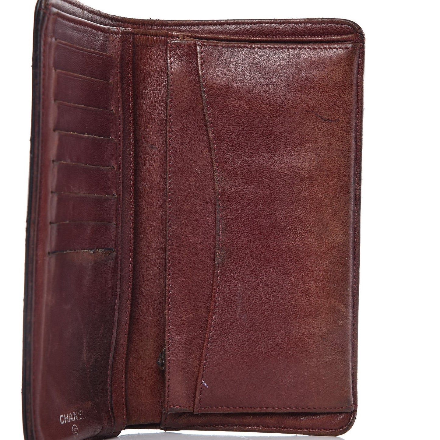 Lambskin Quilted Yen Wallet Black