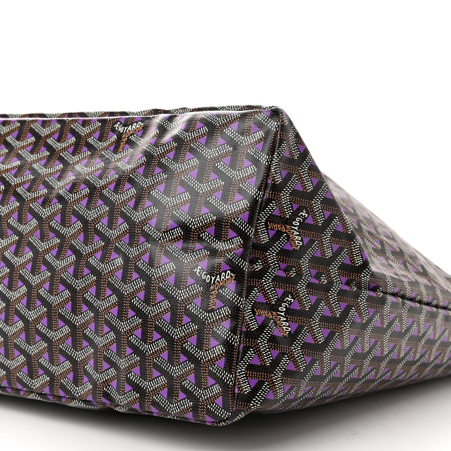 Goyard Goyardine Saint Louis Claire Voie GM Black Purple 10 of 10