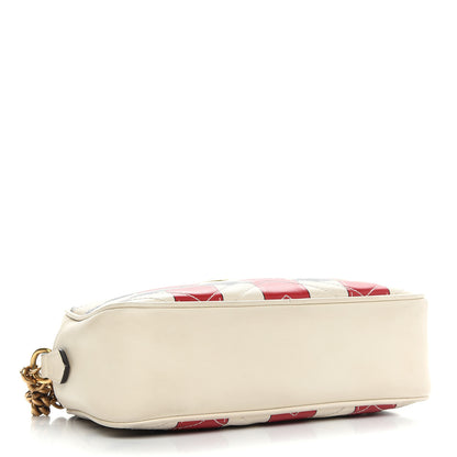 Gucci Calfskin Matelasse Trompe L'Oeil Print Small GG Marmont Chain Shoulder Bag White 4 of 10
