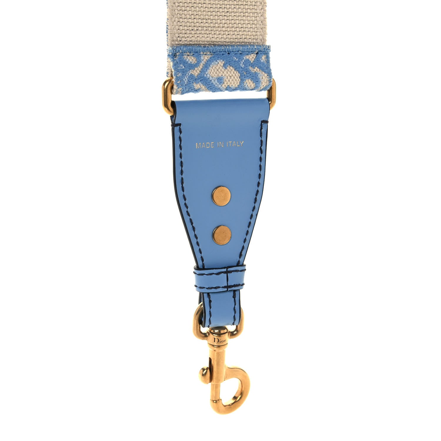 Christian Dior Oblique Adjustable Shoulder Strap Cornflower Blue 4 of 5