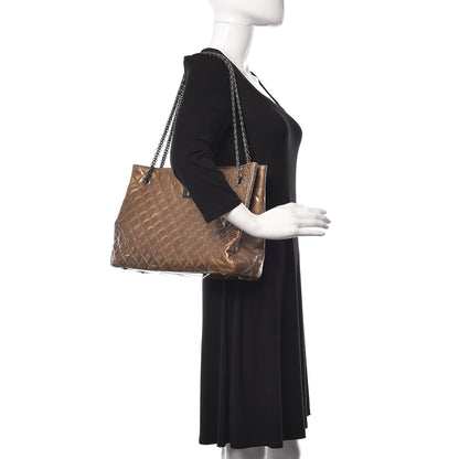 Chanel Patent Calfskin Quilted Reissue 2.55 Tote Khaki 2 of 11