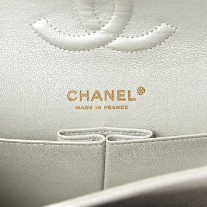 Chanel Iridescent Calfskin Medium Double Flap Light Gold 7 of 10
