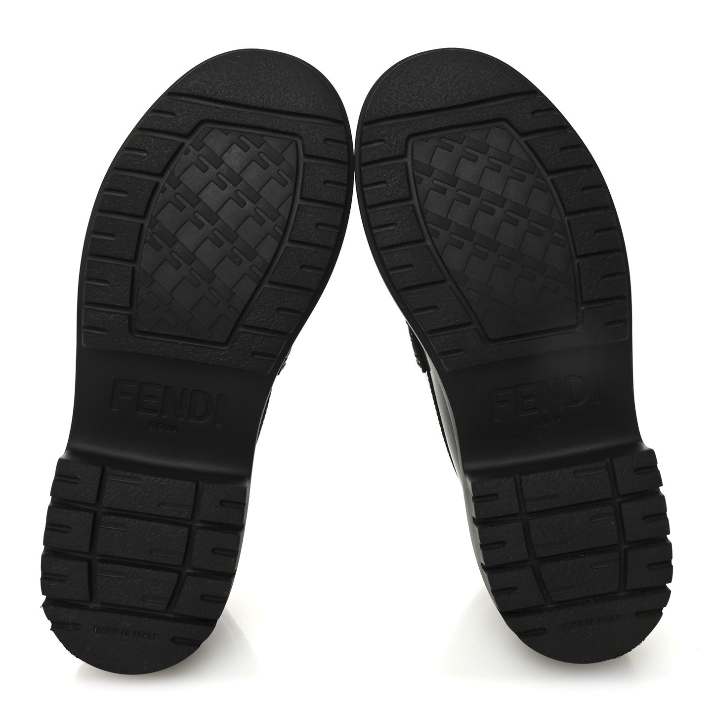 Vitello Abrasivato Fendigraphy 50mm Loafers 38 Black