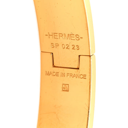 Hermes Enamel Narrow Clic Clac H Bracelet GM Marron Glace 4 of 4