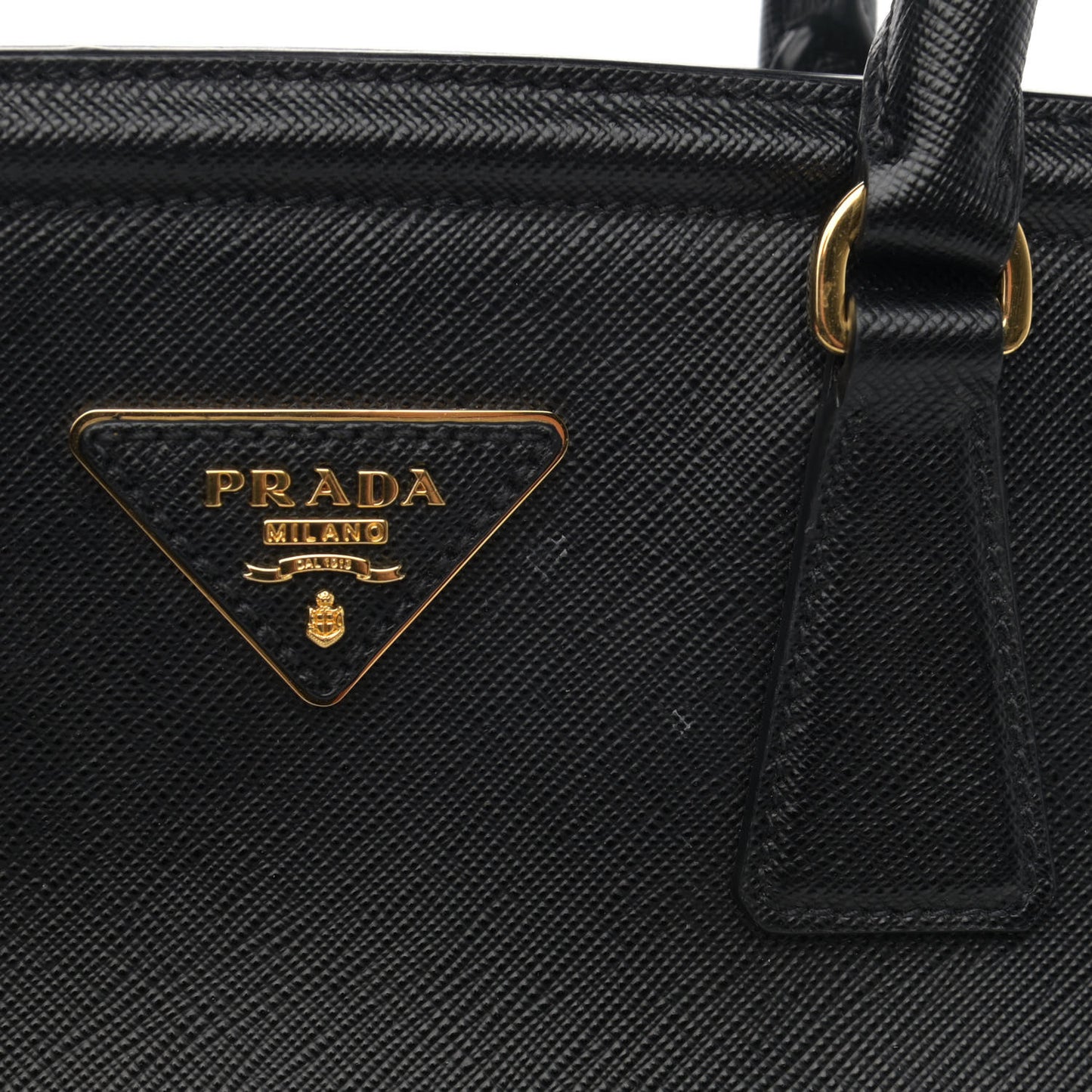 Saffiano Lux Small Parabole Tote Black
