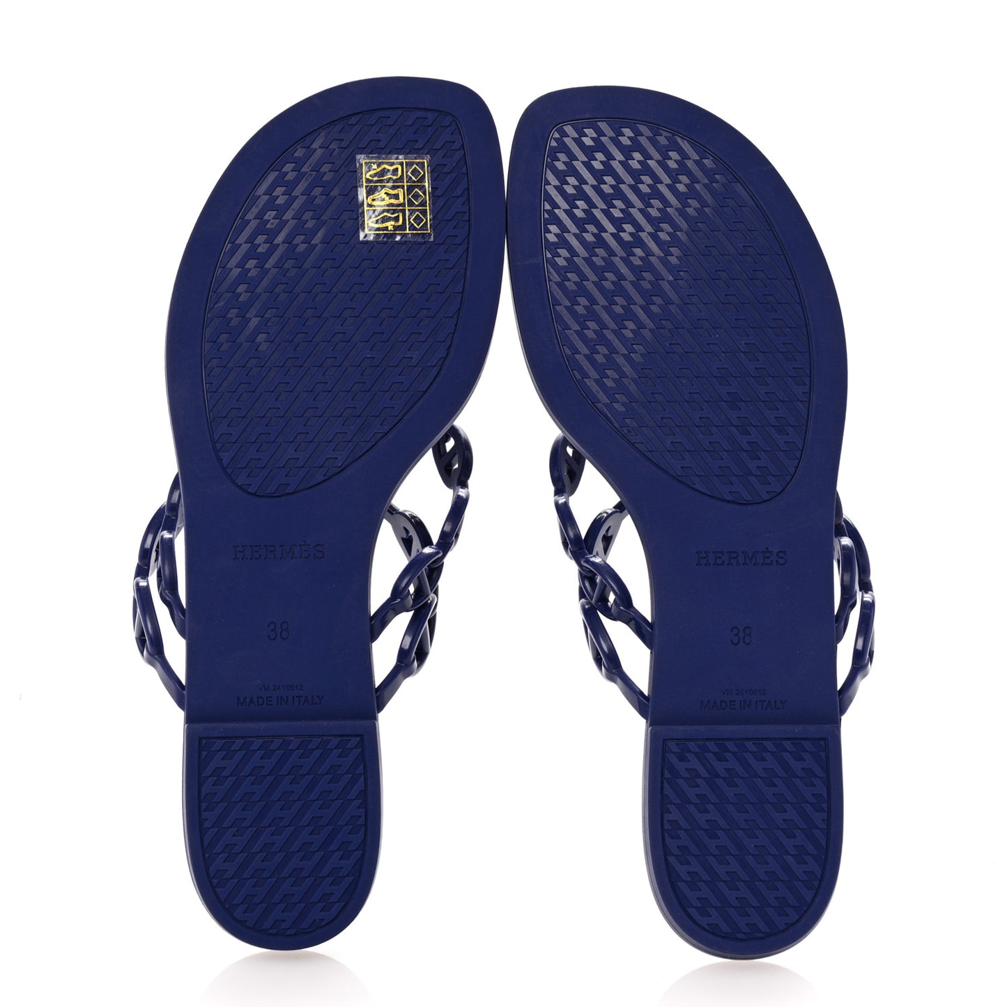 Rubber Chaine d'Ancre Island Sandals 38 Bleu Smalt