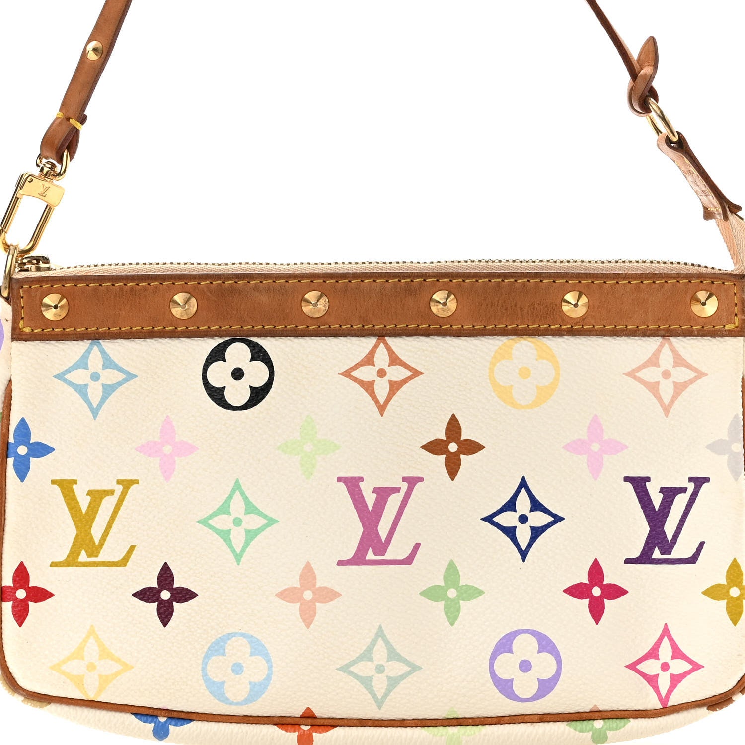 Louis Vuitton Monogram Multicolor Pochette Accessories White 7 of 10