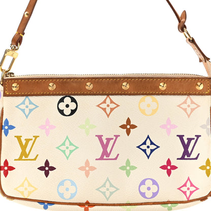 Louis Vuitton Monogram Multicolor Pochette Accessories White 7 of 10