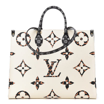 Louis Vuitton Monogram Giant Jungle Onthego GM Ivory 1 of 11