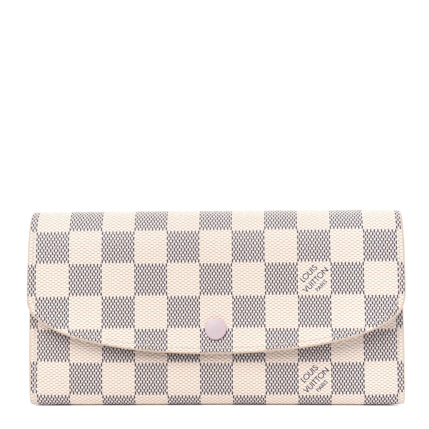 Louis Vuitton Damier Azur Emilie Wallet Rose Ballerine 1 of 4