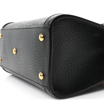 Gucci Textured Dollar Calfskin Web Mini Diana Tote Bag Black Dusty Grey 10 of 10