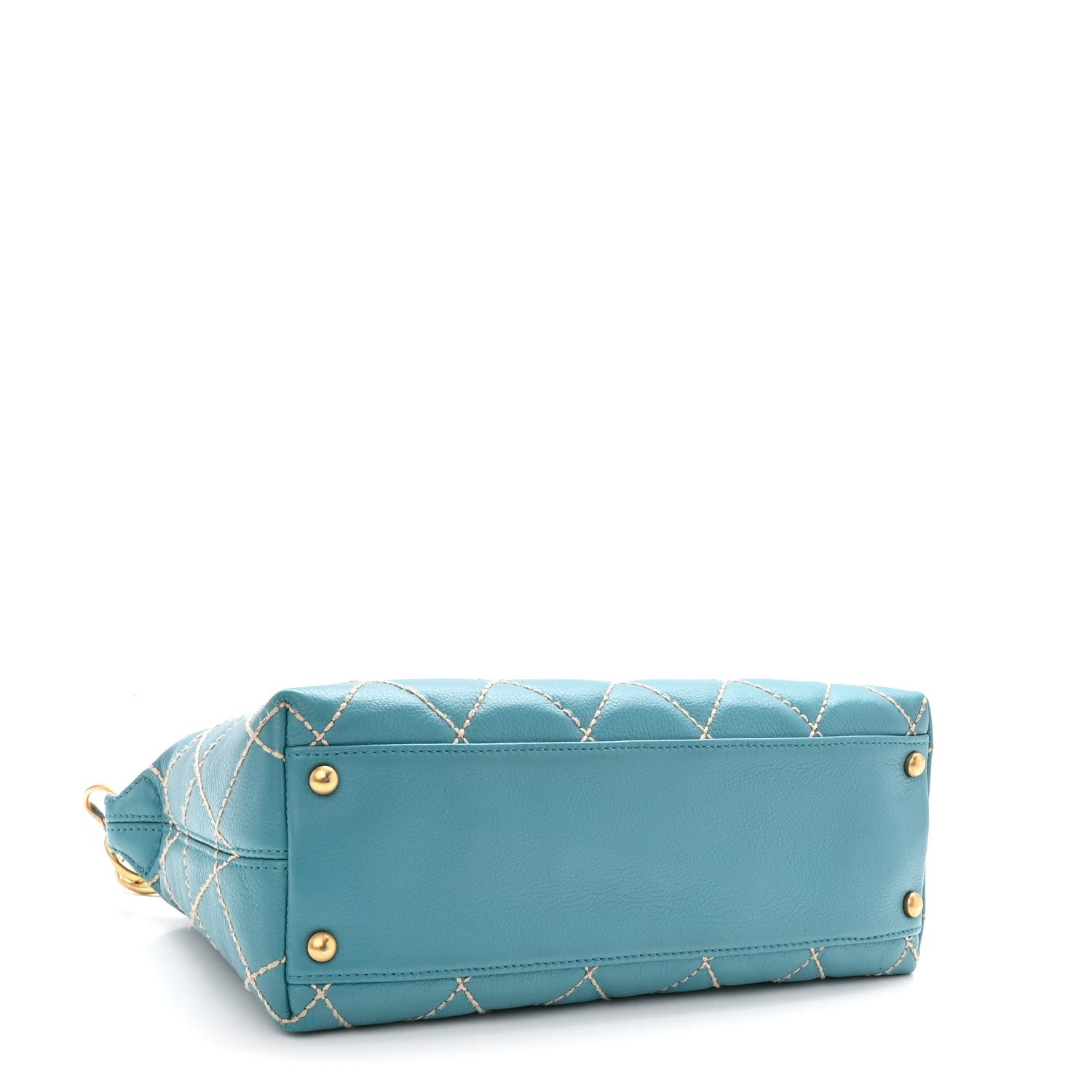Chanel Calfskin Wild Stitch Surpique Hobo Blue 2 of 11